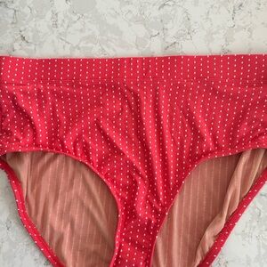 NWOT Cacique Red Polka Dot Bikini Bottoms